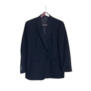 Club Room Men's Sport Coat, 72% Wool, 20% Silk, 8% Cashmere, Size 46L, Black